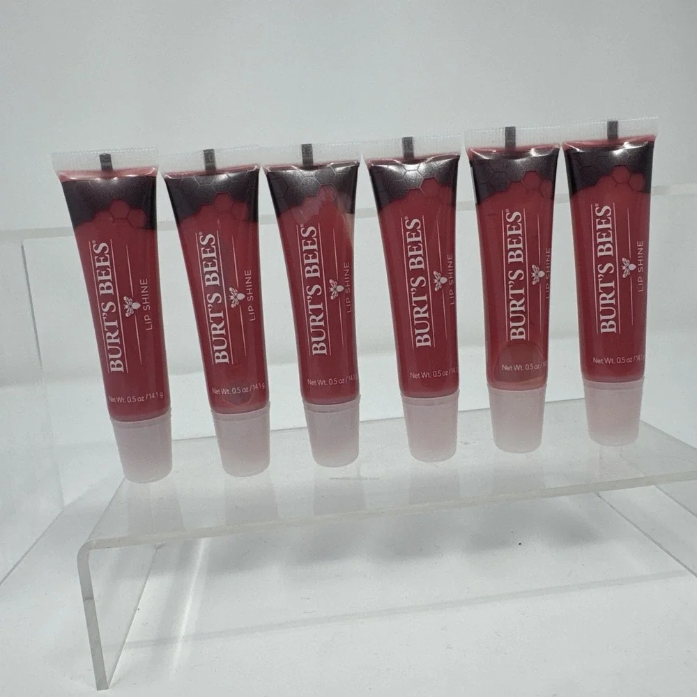 6 - Burt's Bees Lip Shine 100% Natural 0.5 oz BLUSH 020 Moisturizing Gloss